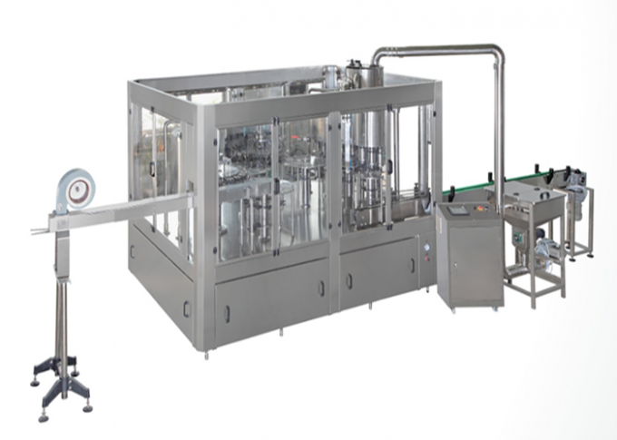 دستگاه پر کردن آب قابل شرب بطری پلاستیکی / شیشه ای 10000BPH 6.5kw 1