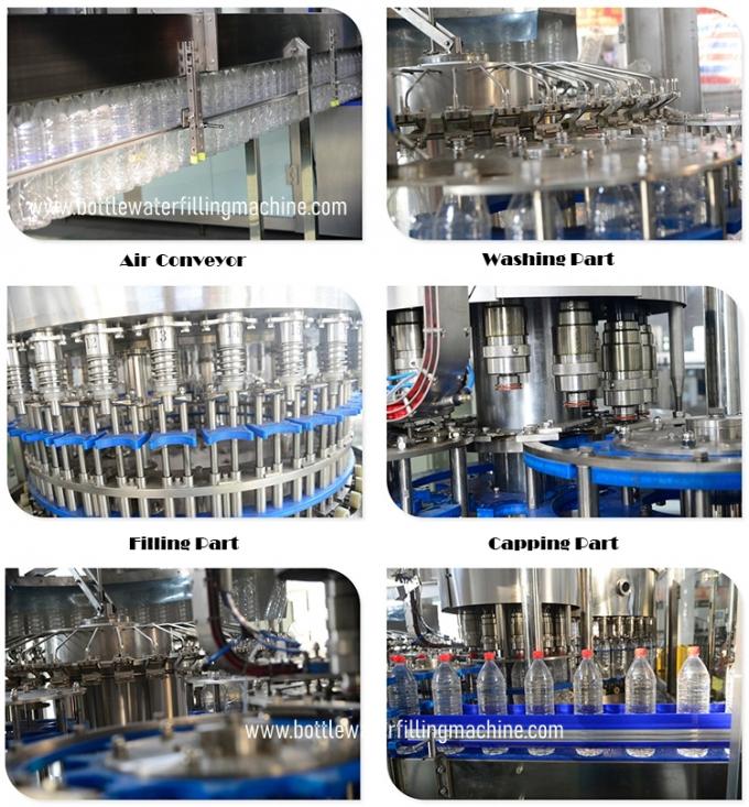 دستگاه پرکن بطری پلاستیکی مونوبلاک اتوماتیک 6000BPH 200ml 1