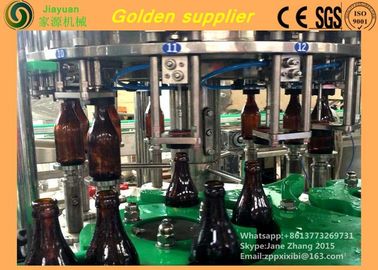 Electric Glass Bottle Filling Machine / Carbonated Drink Production Line
